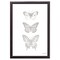 12" x 16" Nursery Butterfly Trio Framed Wall Art, Contemporary Home Décor, Glass Facing and Hanging Hardware Included